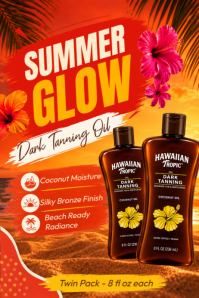 Summer Glow Tanning Oil โปสเตอร์ template