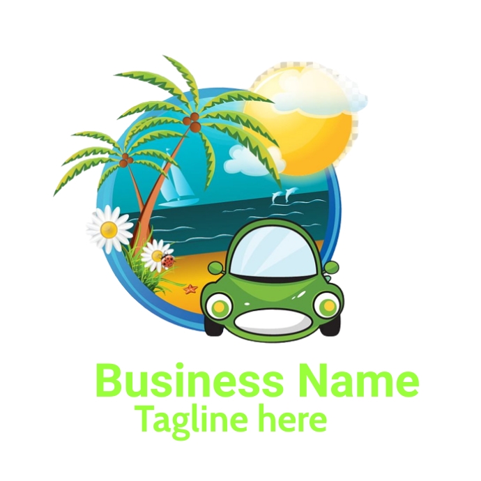 Summer holiday enjoyment logo 徽标 template