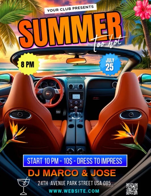 Beach  Vibes Flyer (US-Letter) template