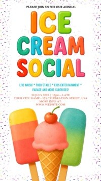 Wit Ice Cream Social Event Instagram Story Template