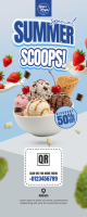 Summer Ice Cream Promotion Roll Up Banner Template