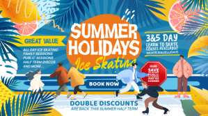 Summer Ice Skating Event Template Display digitale (16:9)