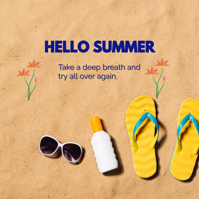 Linkedin. Summer Posts. Example summer instagram post Template | PosterMyWall