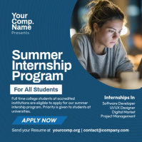 Summer Internship Program Ad Post Template