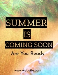 Summer is coming soon Volantino (US Letter) template