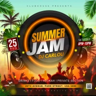 summer jam Instagram na Post template