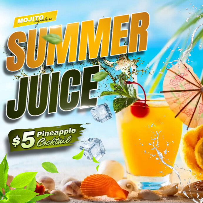 Summer Juice Instagram Template PosterMyWall