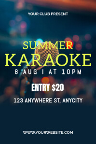 SUMMER KARAOKE Poster template