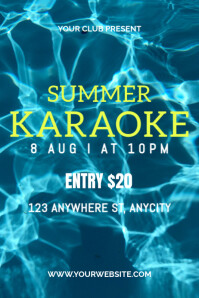 SUMMER KARAOKE Poster template