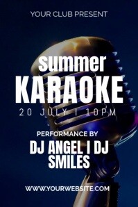 SUMMER KARAOKE Poster template