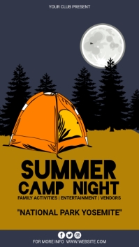 Summer Kids Camp Ads, Summer, Holiday Pantalla Digital (9:16) template