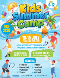 Summer Kids Camp Flyer (US Letter) template