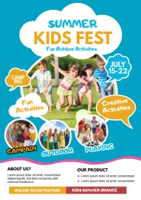 Summer Kids Fest A3 template