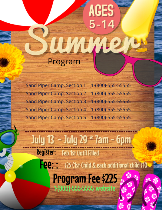Summer Kids Program Template PosterMyWall