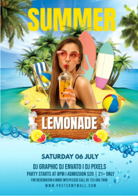 Lemonade Design Ad Summer Lemonade Ads Template | PosterMyWall