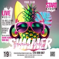 Summer Luau Party Message Instagram template
