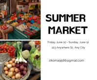 Summer market Rectángulo Mediano template