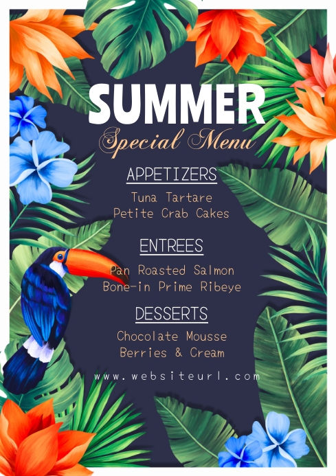 Copy of summer menu ,event, summer, party | PosterMyWall
