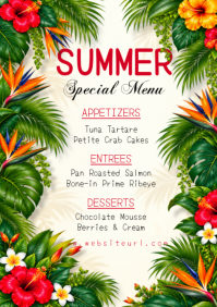 White Special Menu A1 Template