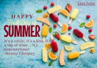 summer menu ,event, summer, party Postal template