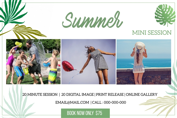 Plantilla de Summer Mini Session | PosterMyWall