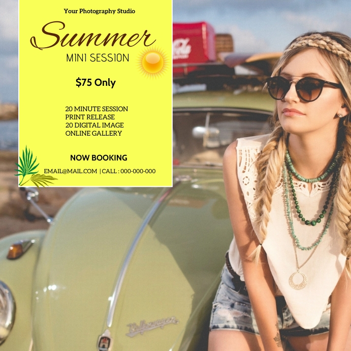 Summer Mini Session Instagram Post template