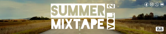 Summer Mixtape Vol 2 Soundcloud banner Template | PosterMyWall