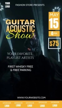 summer music concert show poster template Business Card