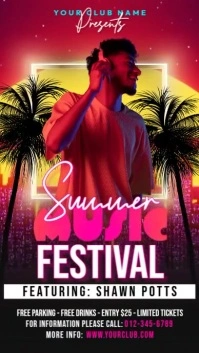 Summer Music Festival Historia de Instagram template