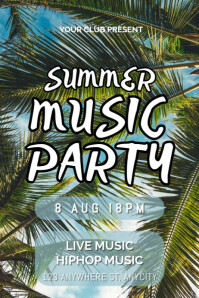 SUMMER MUSIC PARTY Poster template