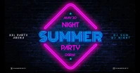 SUMMER NIGHT BANNER ภาพที่แชร์บน Facebook template