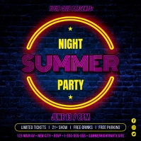 SUMMER NIGHT BANNER Instagram Post template