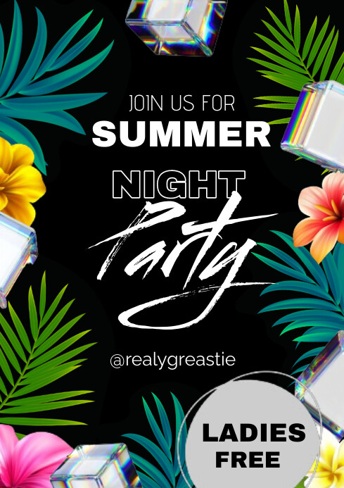 Plantilla de summer night | PosterMyWall