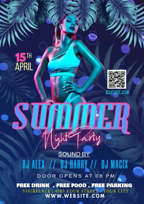 SUMMER NIGHT PARTY (1) A1 template