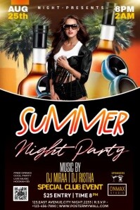 summer night party Poster template