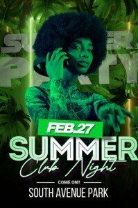 Summer Night Party Video Poster template