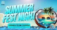 Summer Night Party Video Facebook Shared Image template