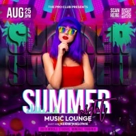 Summer Night Party Video Сообщение Instagram template