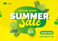 Summer offer Banner Design Template Cartolina