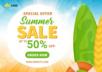 Summer Offer Banner Design Template Cartolina