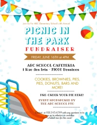 Summer park theme flyer Pamflet (Letter AS) template