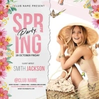 Summer party, spring party, Party Publicación de Instagram template