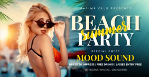 Summer Party Ad Couverture d'événement Facebook template