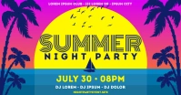 SUMMER PARTY BANNER Facebook Shared Image template