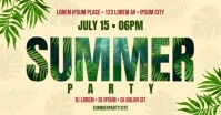 SUMMER PARTY BANNER Facebook Shared Image template