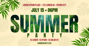 SUMMER PARTY BANNER auf Facebook geteiltes Bild template