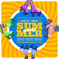 SUMMER PARTY BANNER Instagram Post template