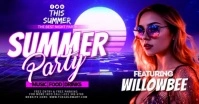 Summer Party Banner Imagem partilhada do Facebook template