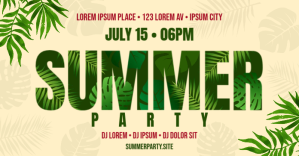 SUMMER PARTY BANNER Imagen Compartida en Facebook template
