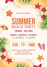 summer party A4 template